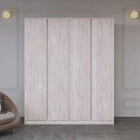 Seconique Malvern 4 Door Wardrobe in Light Stone
