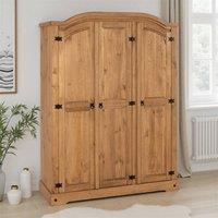 Seconique Corona Essentials 3 Door Wardrobe in Natural