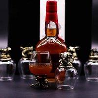 Serenityy Gift Set of 6 Mystical Creature Shot Glasses 100ml - Antique Bronze