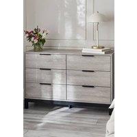 Julian Bowen Bali 6 Drawer Wide Chest in Light Grey