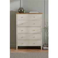 Julian Bowen Coxmoor 5 Drawer Wide Chest in Ivory