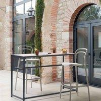 Wyld and Coco Beige Polypropylene Bar Chairs Set of 2 Weatherproof