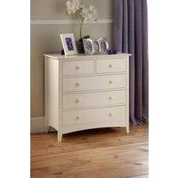 Julian Bowen Cameo 5 Drawer Chest (3+2) in Warm White