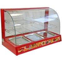 Kukoo 90cm Wide Glass Food Warmer in Red