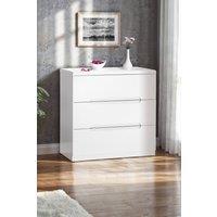 Julian Bowen Manhattan 3 Drawer Chest in White