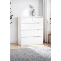 Julian Bowen Manhattan 5 Drawer Chest (3+2) in White