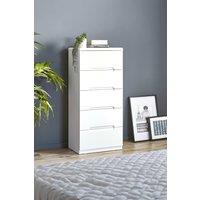 Julian Bowen Manhattan 5 Drawer Narrow Chest in White