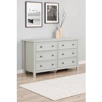 Julian Bowen Maine 6 Drawer Wide Chest in Light Grey