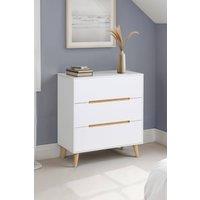 Julian Bowen Alicia 3 Drawer Chest in White