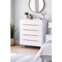 Julian Bowen Alicia 5 Drawer Chest in White