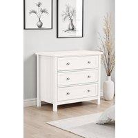 Julian Bowen Maine 3 Drawer Wide Chest in White