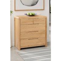 Julian Bowen Curve 5 Drawer Chest (3+2) in Light Oak