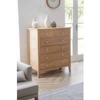 Julian Bowen Cotswold 6 Drawer Chest (4+2) in Light Oak