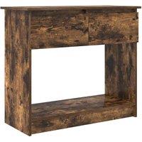 Berkfield Home Console Table with Drawers Smoked Oak 85.5x38.5x74.5 cm in Brown