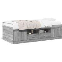 Berkfield Home Daybed with Drawers without Mattress Grey Sonoma 90x200 cm