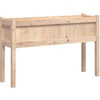 Berkfield Home Garden Planter with Legs 110x31x70 cm Solid Wood Pine in Brown | Size: 110 x 31 x 70 cm