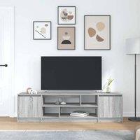 Berkfield Home TV Cabinet Grey Sonoma 188.5x41x50 cm Engineered Wood