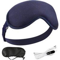 EONLION Electric Heated Eye Mask Timer Vibration Massage Steam Therapy Relief in Blue