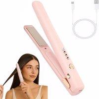 Nordara Cordless 2-in-1 Hair Straightener Curler Portable Flat Iron in Pink | Size: 100g