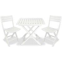 Kelvenix Folding Table & 2 Chairs Set - White