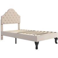 Kelvenix Upholstered Bed Single Size Bed 3FT in Beige
