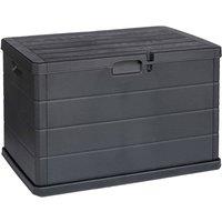Kelvenix 200L Large Lockable Outdoor Garden Storage Box - Anthracite in Black | Size: 0.6m2