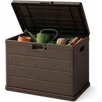 Kelvenix 200L Large Lockable Outdoor Garden Storage Box - Brown | Size: 0.6m2