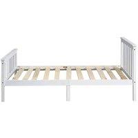 Kelvenix 4ft Small Double Bed Frame Only White 4ft Wooden Bed Frame | Size: Single