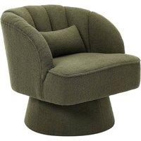 Kelvenix green Modern Swivel Chair, Round Accent Armchair | Size: 0.6m2
