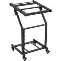 Kelvenix 9U DJ Mixer Stand with Lockable Wheels in Black | Size: 500mm