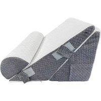 FLAVORA 10 In 1 Memory Foam Bed Wedge Pillow in White | Size: 100 cm x 190 cm