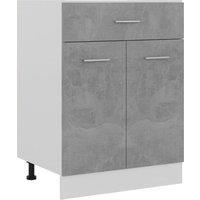Berkfield Home Drawer Bottom Cabinet Concrete Grey 60x46x81.5 cm Engineered Wood
