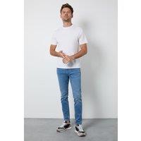 Burton Men's Stone Wash Skinny Fit Jean in Blue | Size: 30S