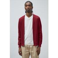 Enorsia Men's Waffle Cardigan Tee in Red | Size: 2XL