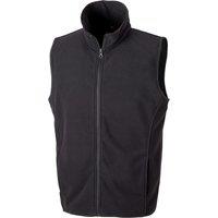 Result Men's Core Micro Fleece Gilet in Black | Size: XS