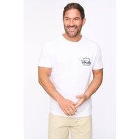 Bewley&Ritch Men's Milestan 100% Cotton Crew Neck Short Sleeve T-Shirt in White | Size: Large