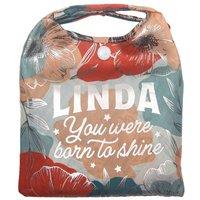 History & Heraldry Women's Personalised Sparkle Shopper Bag - Over 80 Names & Titles - Linda in Grey