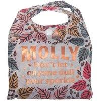 History & Heraldry Women's Personalised Sparkle Shopper Bag - Over 80 Names & Titles - Molly in Grey