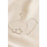 Mia Gioielli Women's Sterling Silver CZ Dainty Circles Bracelet | Size: 18 cm