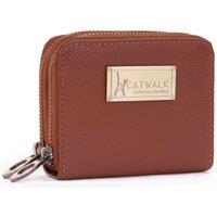 Catwalk Collection Handbags Women's Isla Leather Purse With RDID Protection in Tan | Size: Medium