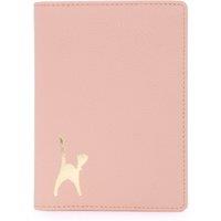Catwalk Collection Handbags Women's Skye Leather Passport Holder With Embossed Cat in Pink | Size: Small