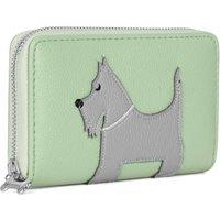Woodland Leathers Women's Women's RFID Zip Around Purse, Scottie Dog Wallet in Green