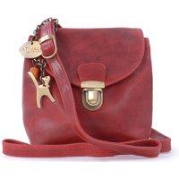 Catwalk Collection Handbags Women's Frankie Small Leather Cross Body Bag in Red