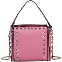 Fontanella Fashion Women's Ribelle Square Studded Chain Strap Crossbody Top-Handle Bag in Cerise