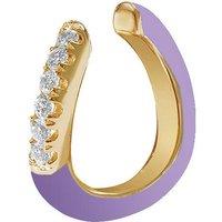 Gold Trip Women's Purple Enamel Wave Ear Cuff in Gold