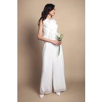 Coast Women's Organza Pallzo Wedding Trousers in Ivory | Size: 16