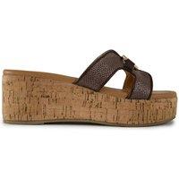 SOLESISTER Women's October Wedge Platform Sandals in Brown | Size: 5