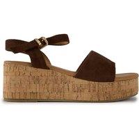V.GAN Women's Gotu Cork Wedge Sandals in Brown | Size: 6