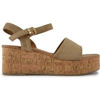 V.GAN Women's Gotu Cork Wedge Sandals in Taupe | Size: 6