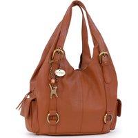 Catwalk Collection Handbags Women's Alex Large Leather Shoulder Bag in Tan